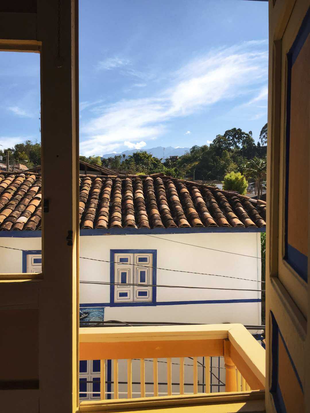 Vista desde hostel de Salento